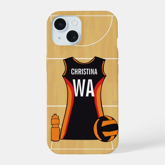 Coque de smartphone netball personnalisé (Verso)