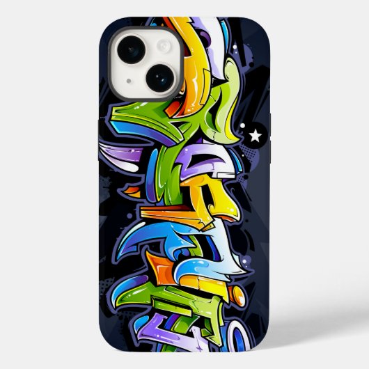 Coque de style de balise Graffiti | iPhone 14 Coqu (Verso)