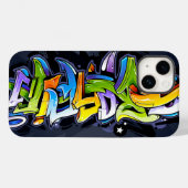 Coque de style de balise Graffiti | iPhone 14 Coqu (Verso (horizontal))