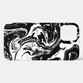 Coque de style noir et Marbre blanc iPhone 12 Pro (Verso (horizontal))