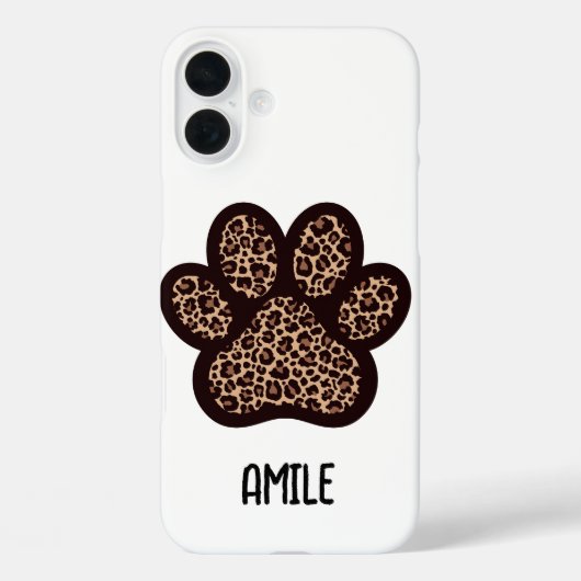 coque de téléphone empreinte de patte de guépard (Verso)