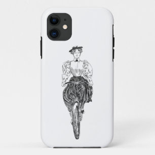 Coque de téléphone Gibson Girl Bicycling Woman pou