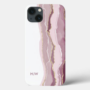 Coque de téléphone iPhone en marbre rose