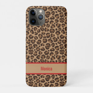 Coque de téléphone Luxe Rouge avec Impression Léop