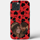 Coque de téléphone personnalisée | Amour en forme  (Verso)