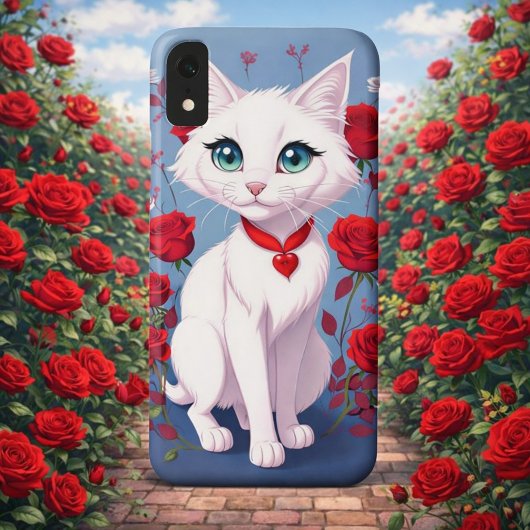Coque de téléphone protectrice Sweet White Kitty &