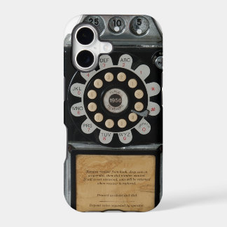 coque de téléphone public noir rétro