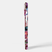 Coque de téléphone style vitrail Tulipe rose (Verso / Gauche)