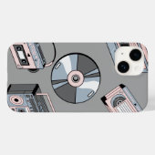 Coque de téléphonie mobile gris rétro (Verso (horizontal))