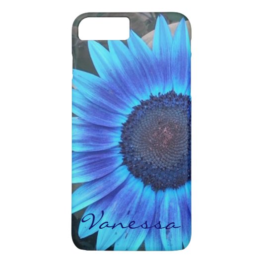 Coque de tournesol bleu *personnalisez* (Dos)