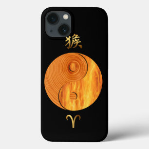 Coque des feux de bois de singe année et baies