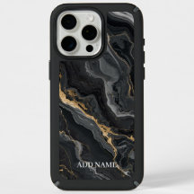 Coque Design en marbre de luxe - Ajouter votre nom