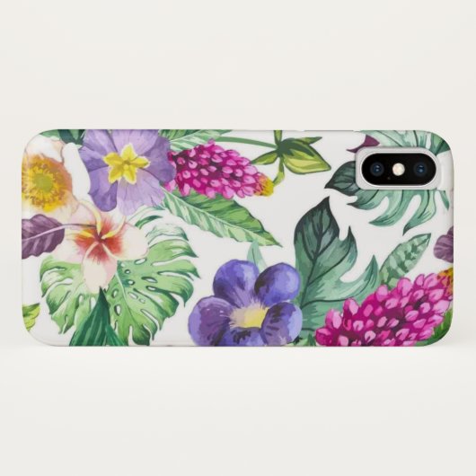 coque d'été Floral iPhone X (Dos (Horizontal))