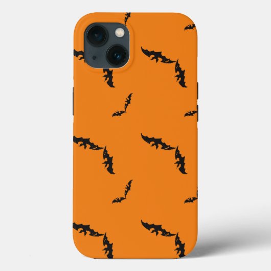Coque d'Halloween orange/chauve-souris-coque iphon (Verso)