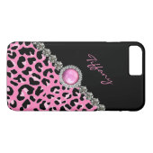 Coque d'impression d'iPhone 7 Plus Glitzzy Pink (Dos (Horizontal))