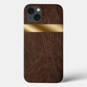 Coque d'impression en cuir pour iPhone 13 (Verso)