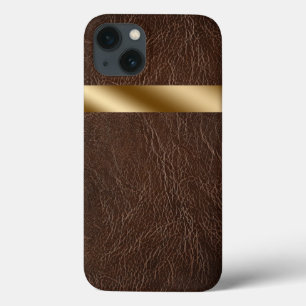 Coque d'impression en cuir pour iPhone 13