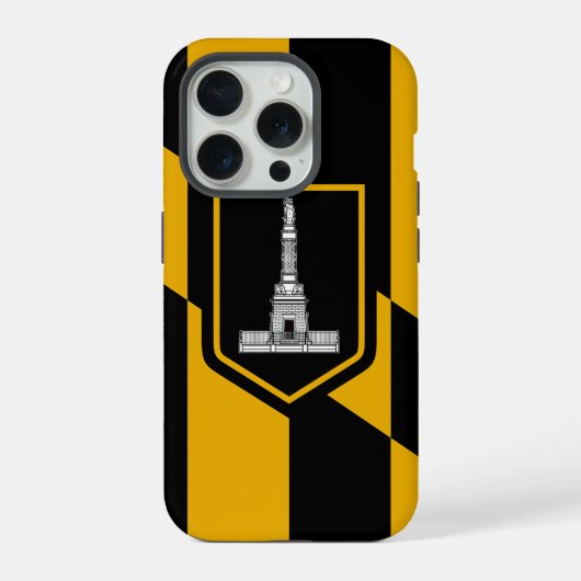 Coque d'iPhone 15 Pro Case-Mate, drapeau de Baltim (Verso)