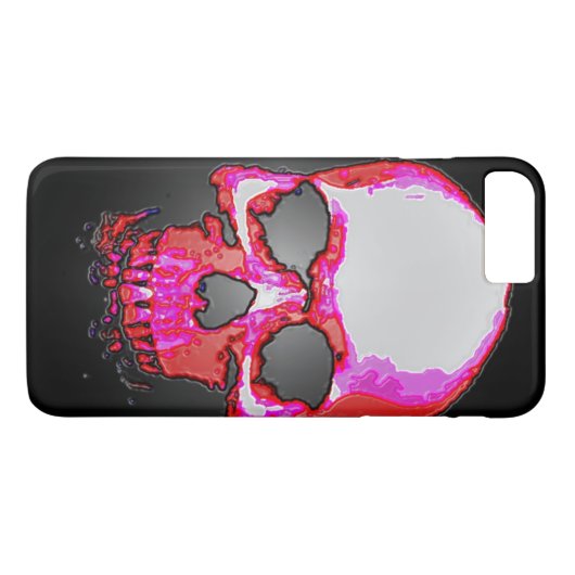 Coque d'iPhone 7 crâne (Dos (Horizontal))