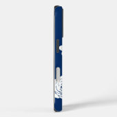 coque d'iphone bleu marine et blanc (Verso / Droite)