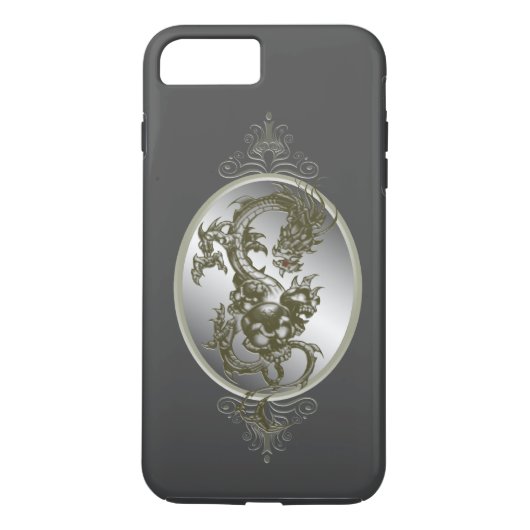 Coque d'iPhone Dragon en acier 7 (Dos)