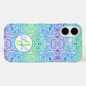 Coque d'iPhone en mosaïque Rhonda (Verso (horizontal))