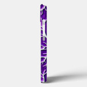 Coque d'iPhone violet foncé avec texture de veine (Verso / Gauche)