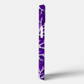 Coque d'iPhone violet foncé avec texture de veine (Verso / Droite)