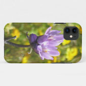 Coque d'iPhoneSE à fleurs violettes (Dos (Horizontal))