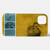 Coque Duck-Gold et Blue iPad Air *Personnalisez (Verso (horizontal))