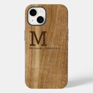Coque en bois Brown rustique.Mate pour hommes, ave