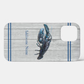 Coque en bois gris bleu marine sur mesure (Verso (horizontal))