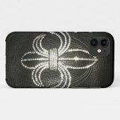 coque en cuir Fleur de lis (Dos (Horizontal))