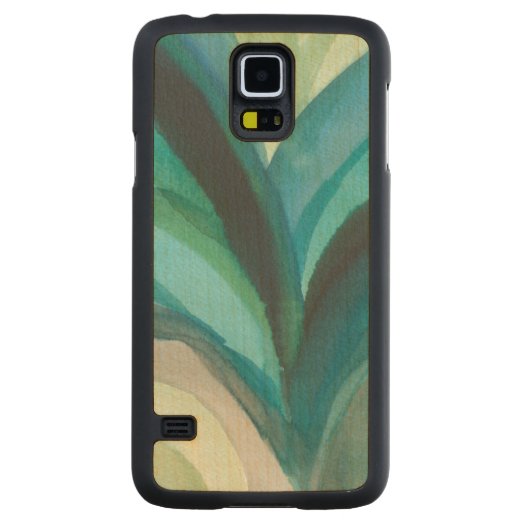 Coque En Érable Galaxy S5 Case Big Blue Leaf I (Dos)