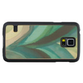 Coque En Érable Galaxy S5 Case Big Blue Leaf I (Devant (horizontal))