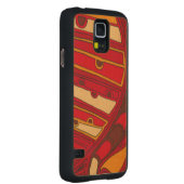 Coque En Érable Galaxy S5 Case Panneaux orange Abstraits (Droite)