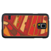 Coque En Érable Galaxy S5 Case Panneaux orange Abstraits (Devant (horizontal))