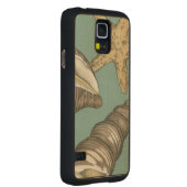 Coque En Érable Galaxy S5 Case Petit trio Shell Turquoise (Droite)