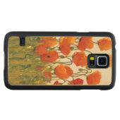Coque En Érable Galaxy S5 Case Rangées des pavots I (Devant (horizontal))