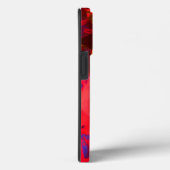 Coque feuille tropical rouge-coque iphone (Verso / Droite)