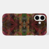 Coque fractal rose, vert et noir (Verso (horizontal))