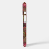 Coque fractal rose, vert et noir (Verso / Gauche)