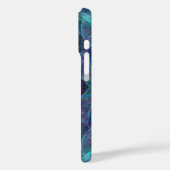 Coque fractal vert, bleu et noir (Verso / Gauche)