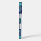 Coque fractal vert, bleu et noir (Verso / Droite)