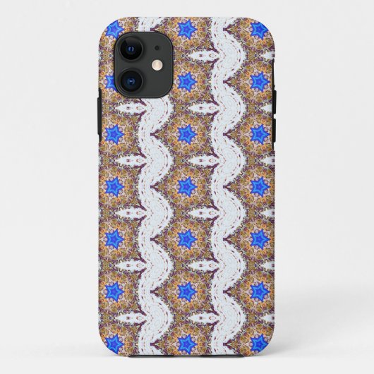 coque géométrique étoile bleue (Dos)