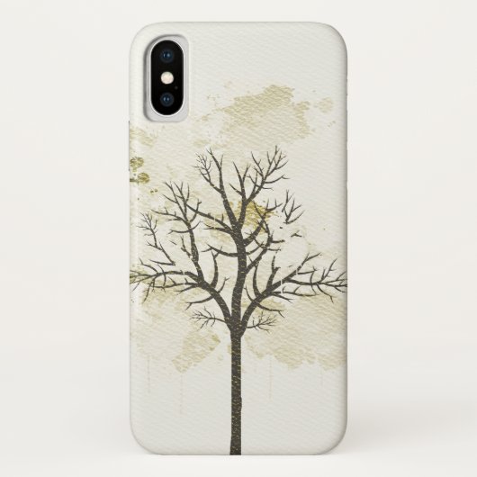 Coque Gold arbre iPhone X (Dos)