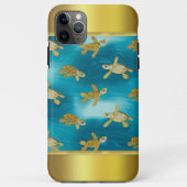 Coque Gold Turtles iPhone 11 Pro (Dos)