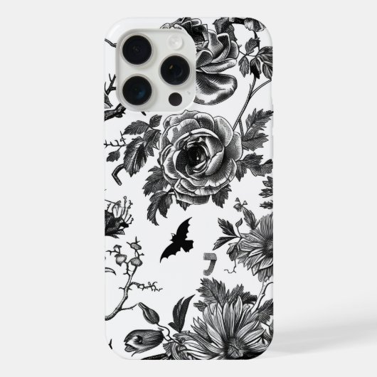 Coque Halloween noir et blanc Optimisé iPhone 15 (Verso)