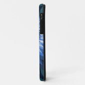 coque i phone fleur bleue (Dos/Gauche)