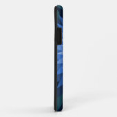 coque i phone fleur bleue (Dos/Droite)